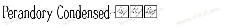 Perandory Condensed字体转换